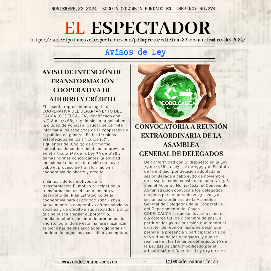 Edición 22 de noviembre de 2024–El Espectador